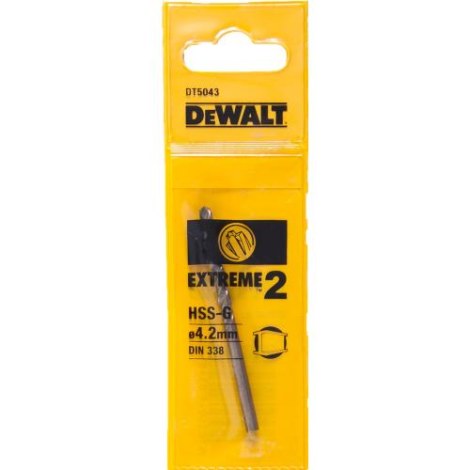 Grąžtas metalui DeWalt HSS-Co, DIN 338; 4,2x75 mm 