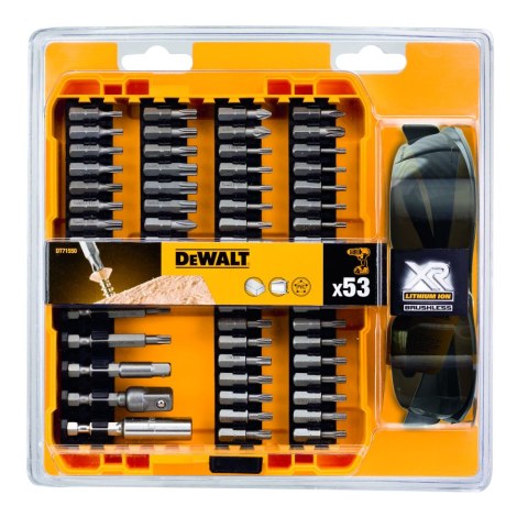 53 dalių sukimo antgalių rinkinys DeWalt DT71550
