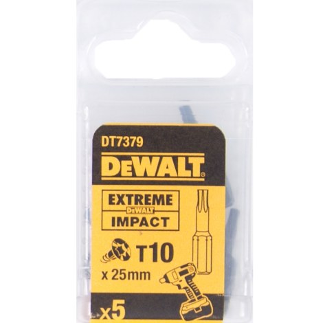 Sukimo antgalis DeWalt; T10; 5 vnt.