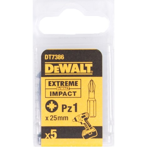 Sukimo antgalis DeWalt; PZ1; 5 vnt.