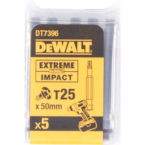 Sukimo antgalis DeWalt; T25; 5 vnt.