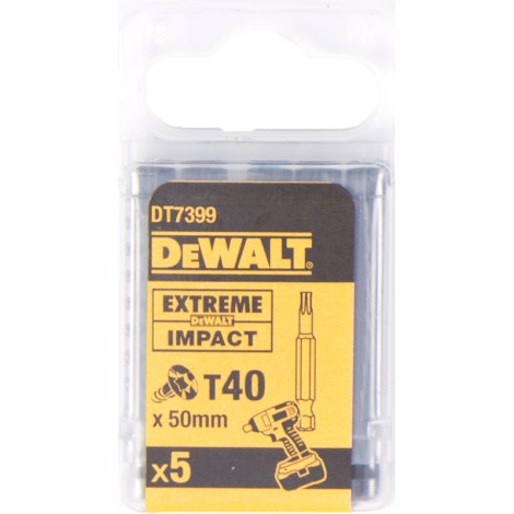 Sukimo antgalis DeWalt; T40; 5 vnt.