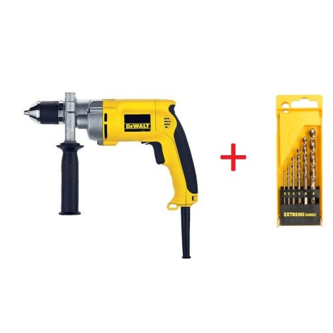 Elektrinis gręžtuvas DeWalt DW236I + grąžtų metalui rinkinys DeWalt DT5940 Cobalt