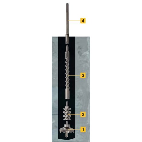 Grąžtas betonui Diager ''Power Max''; 663 mm; 80 mm komplektas