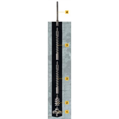 Grąžtas betonui Diager ''Power Max''; 1143 mm; 80 mm komplektas
