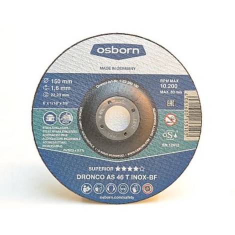 Pjovimo diskas metalui Dronco OSBORN; 150x1,6x22 mm