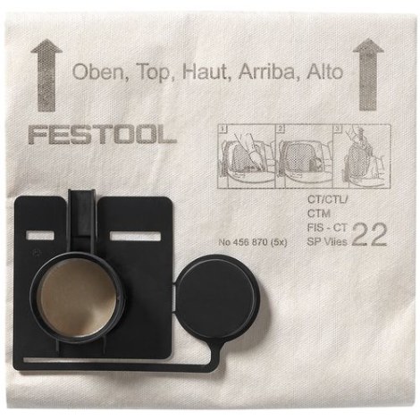 Medžiaginiai maišeliai dulkių siurbliui Festool FIS-CT 44 SP VLIES/5 