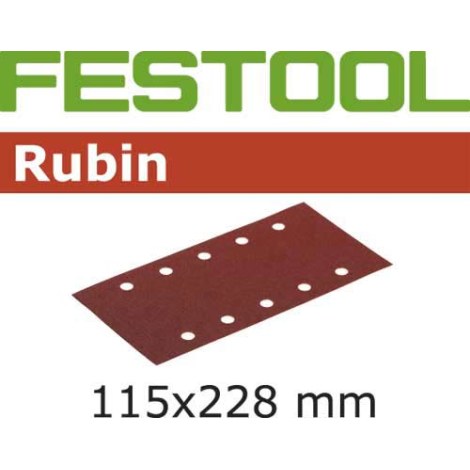 Šlif. popierius vibro šlifuokliui Rubin; 115x228 mm; P120; 50 vnt.