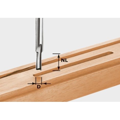 Ištisinio kietlydinio griovelių freza Festool 12/45 mm 