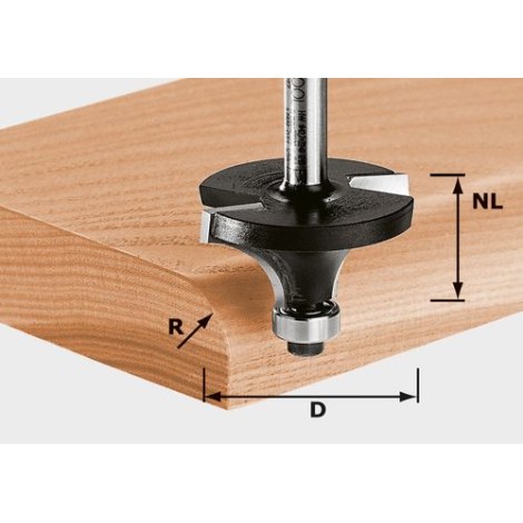 Apvalinimo freza su dvejais skirtingo diametro guoliais Festool 8/15/55 mm