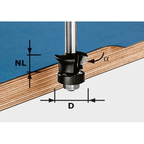 Nuožulnų-sulyginimo freza Festool 11/54 mm su guoliu