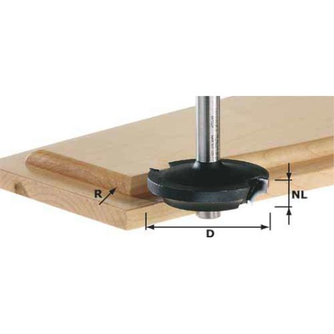 Įsprūdų kraštų freza Festool 6/13/50 mm su guoliu