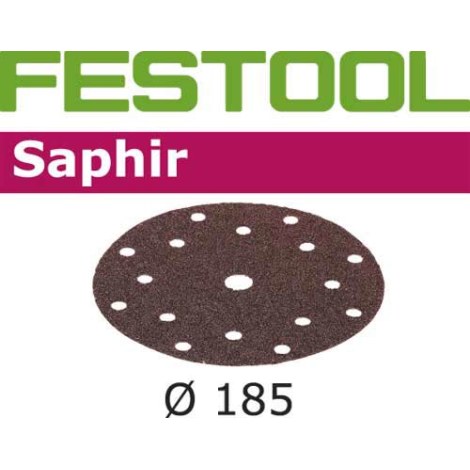 Šlif. popierius eksc. šlifuokliui; Saphir; 185 mm; P24; 25 vnt.