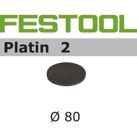 Šlif. popierius eksc. šlifuokliui Platin 2; 80 mm; S2000; 15 vnt.