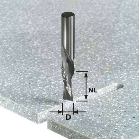 Ištisinio kietlydinio spiralinė griovelių freza grubiam-tiksliam apdirbimui Festool 12 mm; 87 mm 