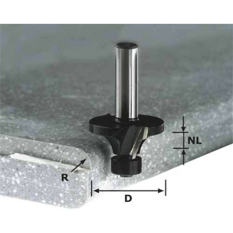 Suapvalinimo freza Festool 12/19/25/75 mm su guoliu