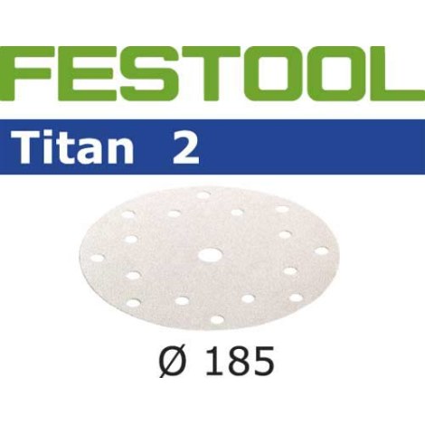 Šlif. popierius eksc. šlifuokliui Titan 2; 185 mm; P120; 100 vnt.
