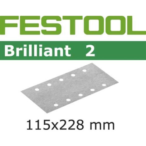 Šlif. popierius vibro šlifuokliui Brilliant 2; 115x228 mm; K80; 10 vnt.