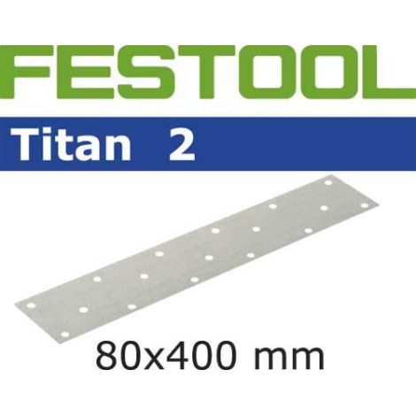 Šlif. popierius vibro šlifuokliui Titan 2; 80x400 mm; P180; 50 vnt.