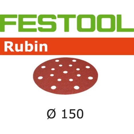 Šlif. popierius rotaciniam šlifuokliui Rubin; 150 mm; P24; 50 vnt.
