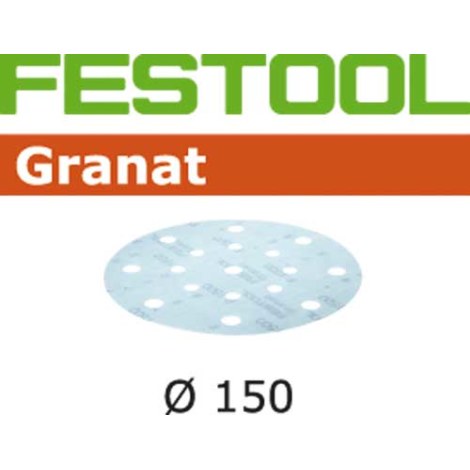 Šlif. popierius eksc. šlifuokliui Granat; 150 mm; P1200; 50 vnt.