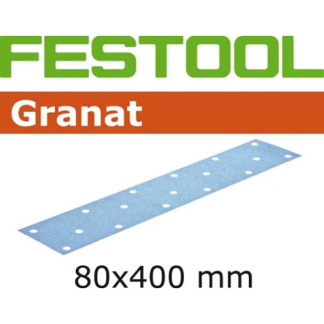Šlif. popierius vibro šlifuokliui Granat; 80x400 mm; P320; 50 vnt.