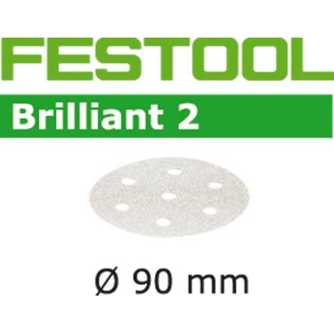 Šlif. popierius eksc. šlifuokliui Brilliant 2; 90 mm; P120; 100 vnt.