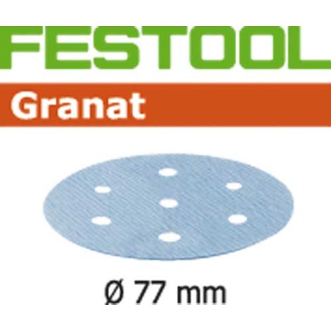 Šlif. popierius eksc. šlifuokliui Granat; 77mm; P1200; 50 vnt.