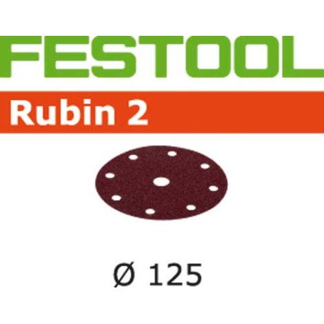 Šlif. popierius eksc. šlifuokliui Rubin2; 125 mm; P180; 10 vnt.