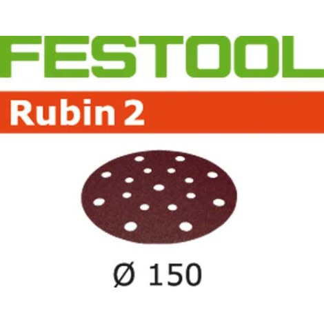 Šlif. popierius eksc. šlifuokliui Rubin2; 150 mm; P40; 50 vnt.