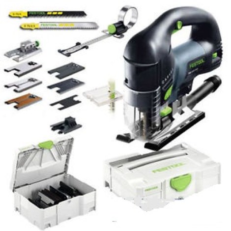 Siaurapjūklis Festool PSB 420 EBQ-Set + priedai
