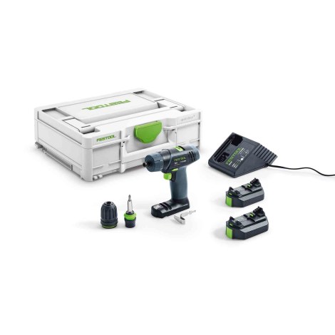 Suktuvas-gręžtuvas Festool TXS 2,6-Plus; 10,8 V; 2x2,6 Ah akum.