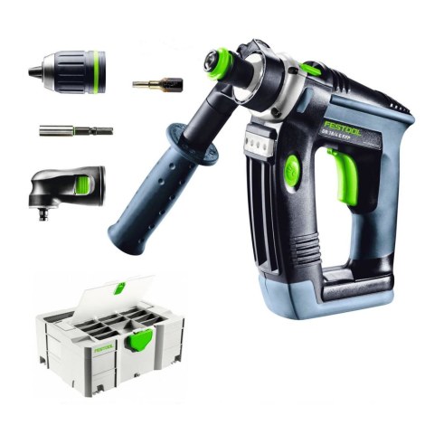 Elektrinis gręžtuvas-suktuvas Festool DR 18/4 E FFP-Set; 705 W