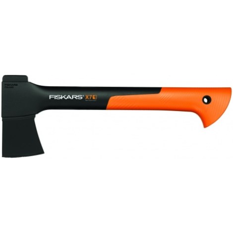 Stovyklavimo kirvis Fiskars X7 XS + galąstuvas