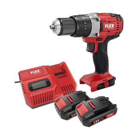 Smūginis suktuvas-gręžtuvas Flex PD 2G 18,0/5,0 SET; 18 V; 2x5 Ah akum.