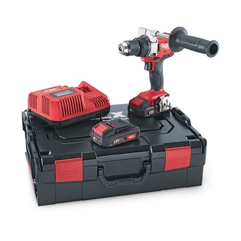 Suktuvas-gręžtuvas Flex DD 2G 18,0/2,5 SET; 18 V; 2x2,5 Ah akum.