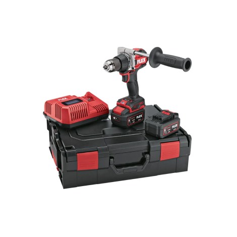 Akumuliatorinis suktuvas-gręžtuvas Flex DD 2G 18.0-EC HD/5.0; 18 V; 2x5,0 Ah akum. + L-Boxx
