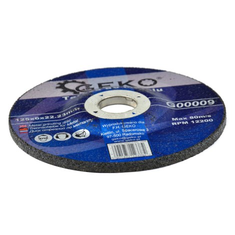 Šlifavimo diskas Geko U00009; 125x6x22,23 mm