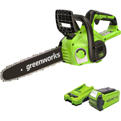 Grandininis pjūklas Greenworks G40CS30IIK2; 40 V; 1x2,0 Ah; 30 cm juosta