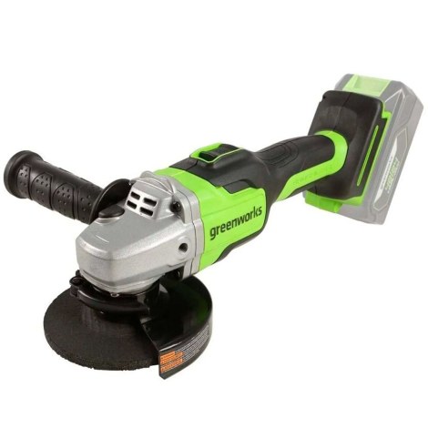 Kampinis šlifuoklis Greenworks GD24AG; 24 V (be akumuliatoriaus ir pakrovėjo)