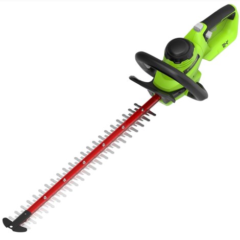 Gyvatvorių žirklės Greenworks GD24HT61; 24 V; 61 cm (be akumuliatoriaus ir pakrovėjo)