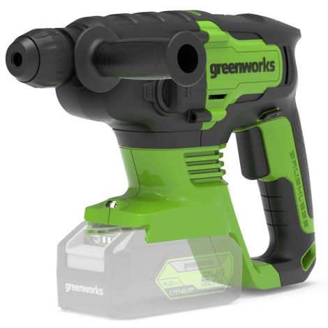Perforatorius Greenworks GD24SDS2; 2 J; SDS-plus; 24 V (be akumuliatoriaus ir pakrovėjo)