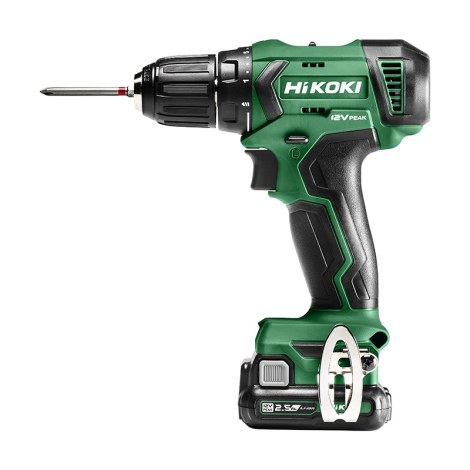 Suktuvas-gręžtuvas Hikoki DS12DAWFZ; 12 V; 2x2,5 Ah akum.