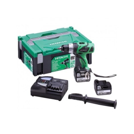 Suktuvas-gręžtuvas Hitachi DS14DBL-RJ; 14,4 V; 2x5,0 Ah akum.