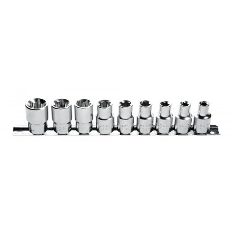 Galvučių komplektas Hogert HT1A880; 10-24 mm; 9 vnt.