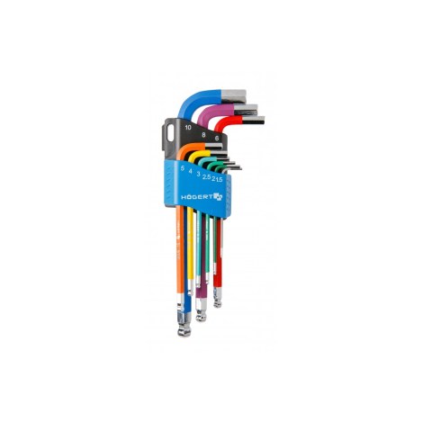 Raktų komplektas Hogert HT1W806; 1,5-10 mm; 9 vnt.