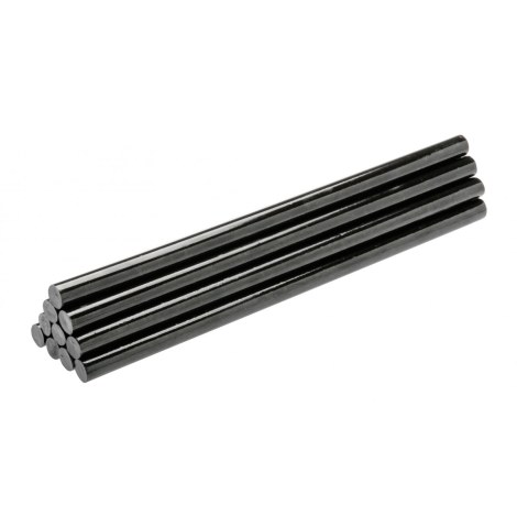 Klijų strypeliai Hogert HT2C138; 11,2x250 mm; 12 vnt.; juodos spalvos