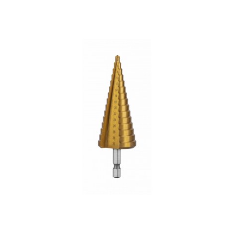 Pakopinis grąžtas Hogert HT6D323; 1/4''; 4-32 mm