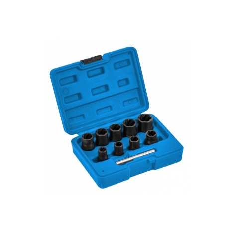 Galvučių komplektas Hogert HT8G401; 3/8''; 10-19 mm; 10 vnt.
