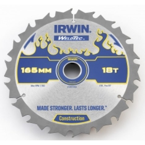 Pjovimo diskas medienai Irwin WELDTEC CORDLESS; Ø165 mm